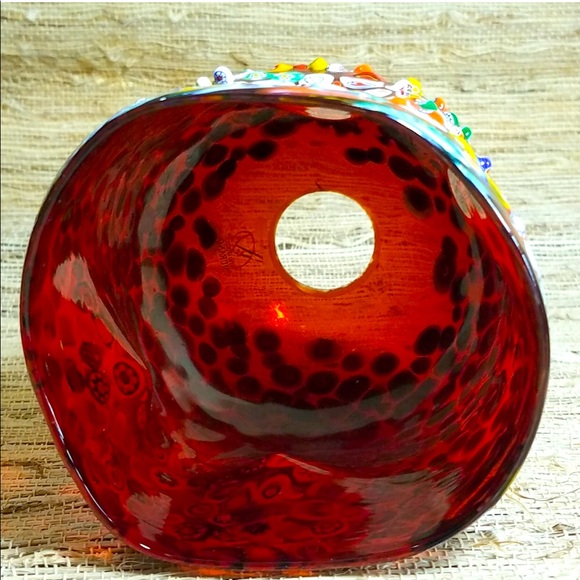 Millefiori Hand Blown Art Glass Lampshade Made in Murano Italy 🇮🇹 Gorgeous!! - Picture 5 of 6